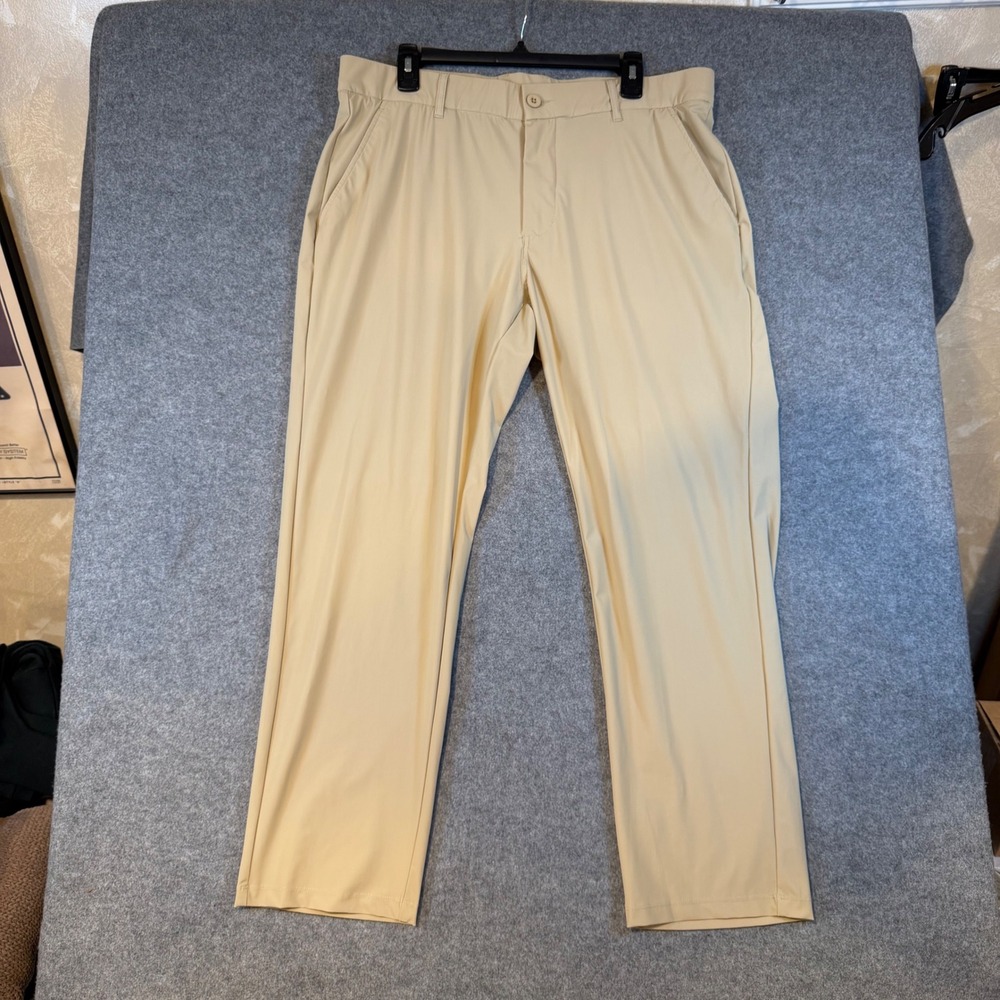 MAELREG Proflex Golf Pants Mens 36x30 Khaki Tan Stretch Athletic Performance
